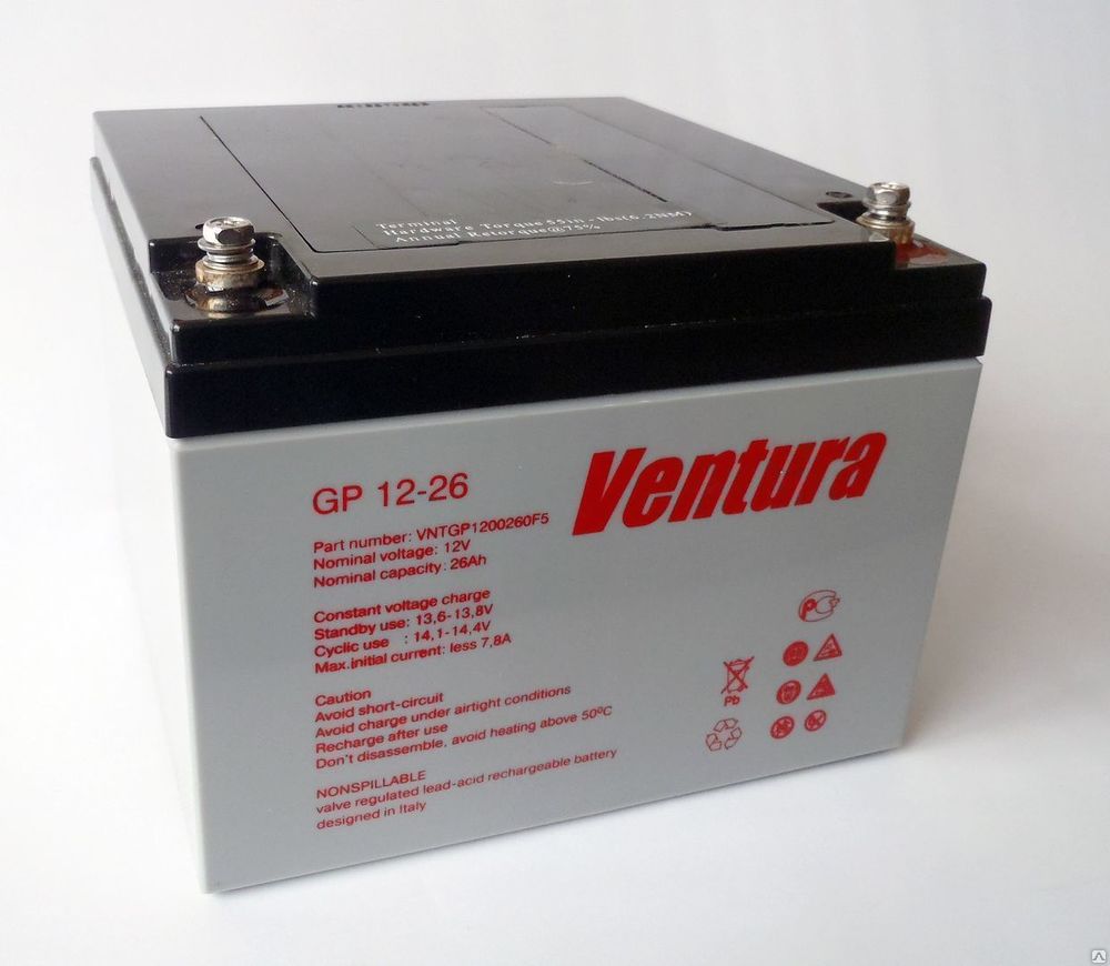батарея VENTURA GP 12-26 G5 (GP12-26G5) 26ah 12V - купить в Нижнем Новгороде